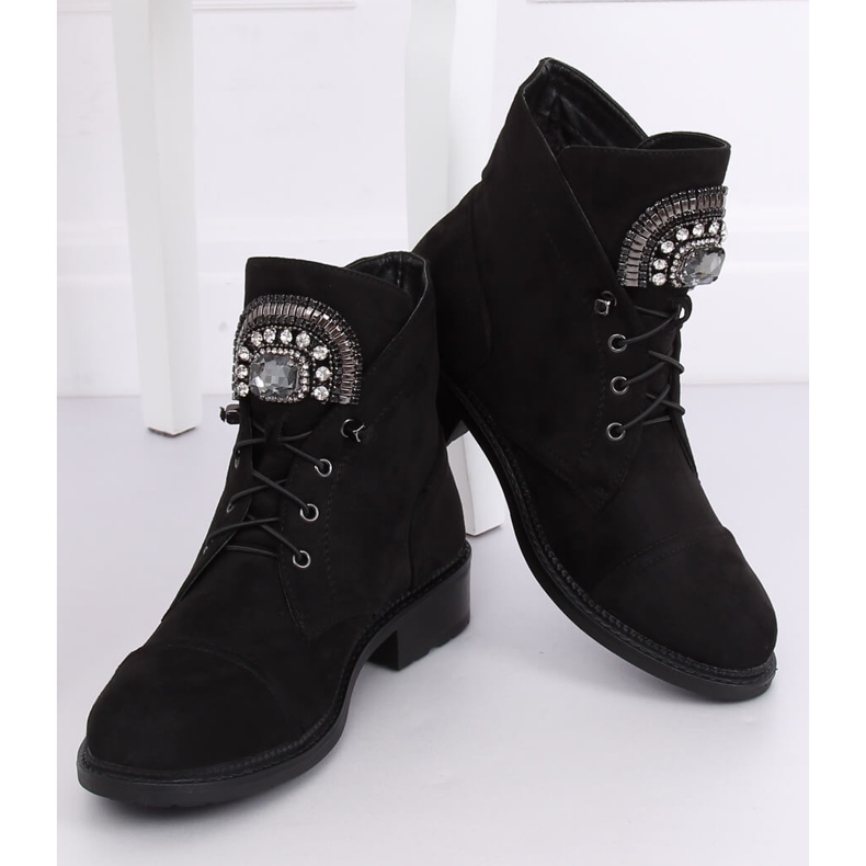 Black suede boots E9315 Black 1