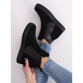 Black RQ235 Black boots on a hidden wedge 1