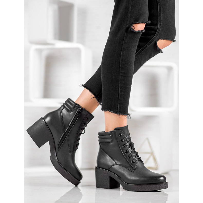 Super Mode Comfortable Eco-leather boots black 1