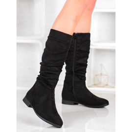 SHELOVET Suede Boots Above The Knee black 2 SHELOVET Suede Boots Above The Knee black 2