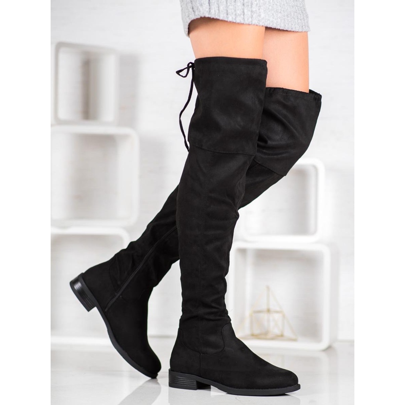 SHELOVET Comfortable over the knee boots black 1