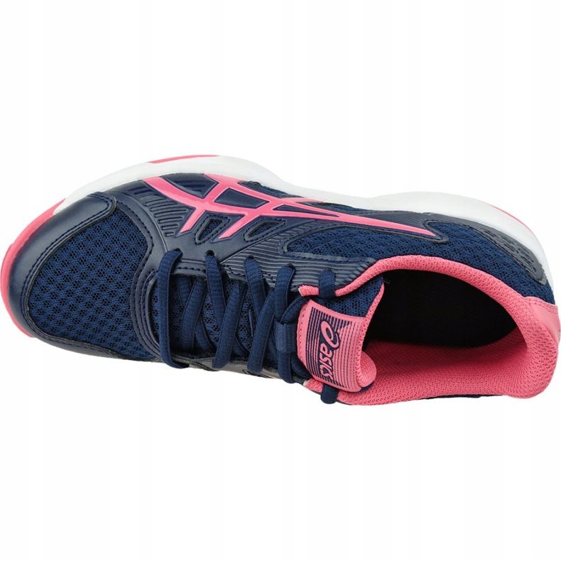 Asics Upcourt 3 W 1072A012-407 volleyball shoes yellow navy blue 2