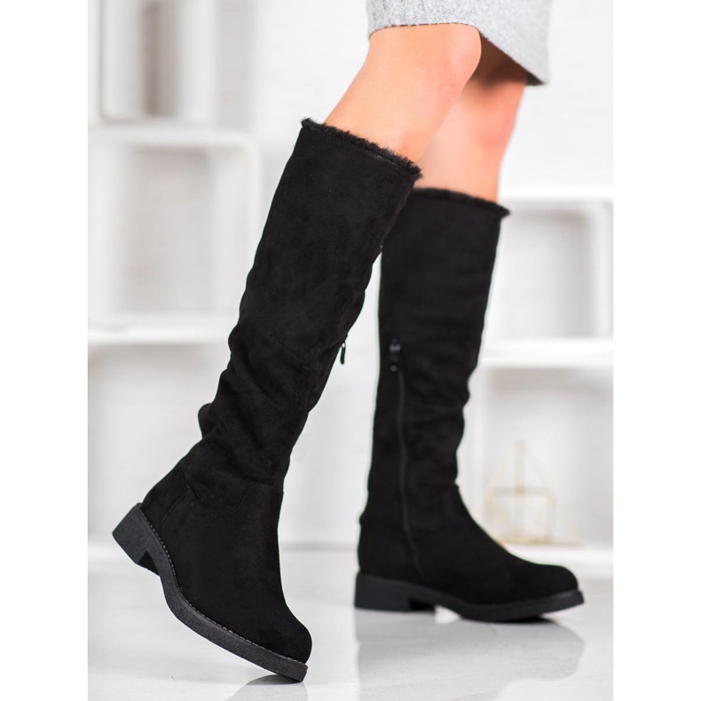SHELOVET Warm high boots above the knee black 1 SHELOVET Warm high boots above the knee black 1