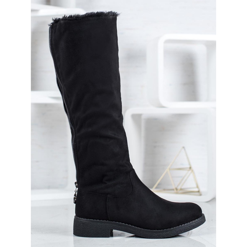 SHELOVET Warm high boots above the knee black 2 SHELOVET Warm high boots above the knee black 2