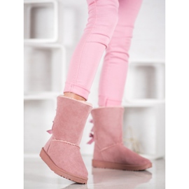 Haver Warm Snow Boots With Bows pink 2