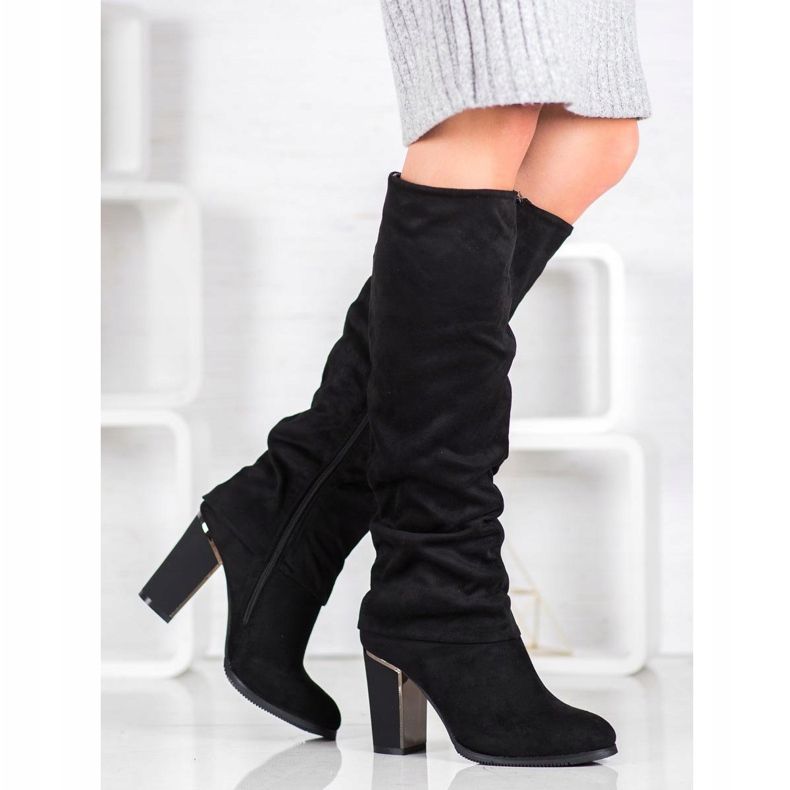 SDS Elegant high-heeled boots black 1