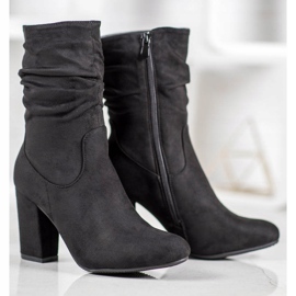 Kayla High Booties On A Post black 1