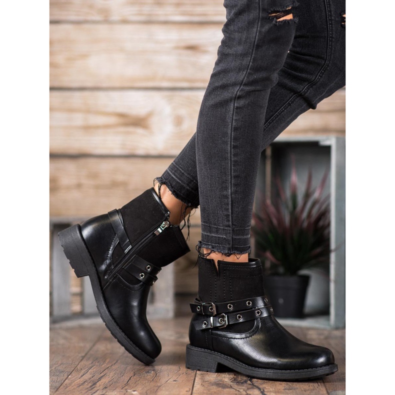 SHELOVET Comfortable Workers With A Buckle black 1