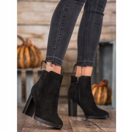 Super Me Fashionable high-heeled boots black 1
