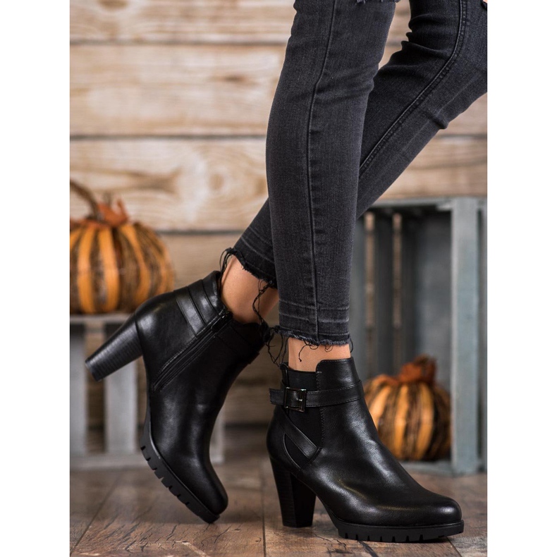 Anesia Paris Black Boots With Buckle 2
