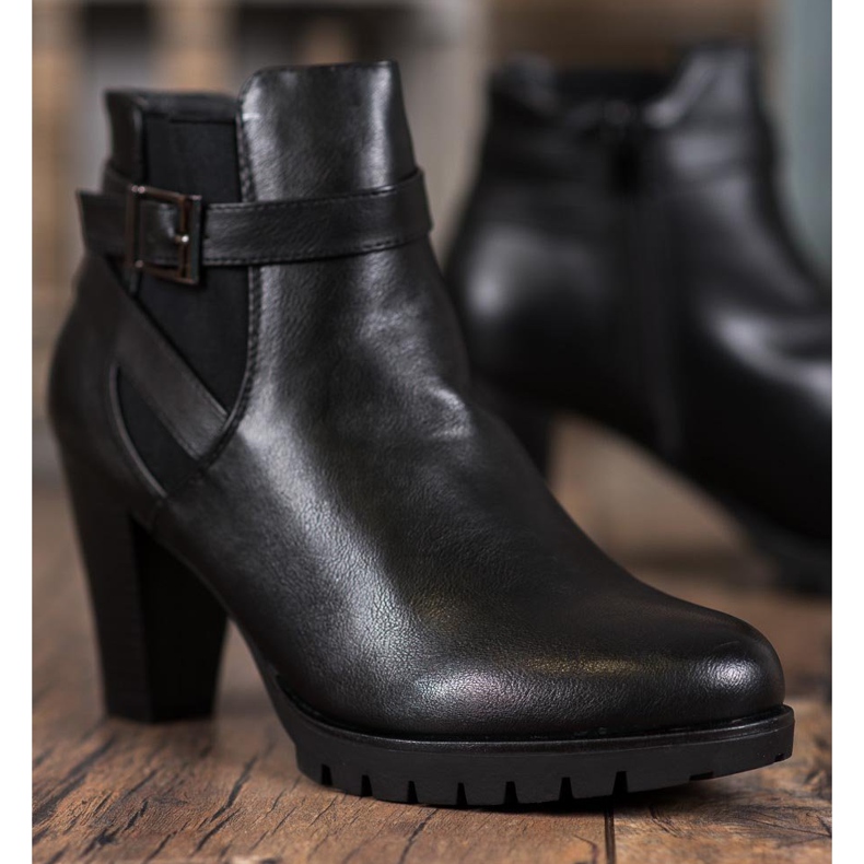 Anesia Paris Black Boots With Buckle 1