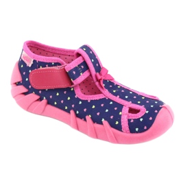 Befado children's shoes 190P092 navy blue pink 1