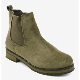 Green insulated ankle boots F-3799 1