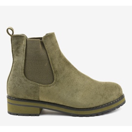 Green insulated ankle boots F-3799 2