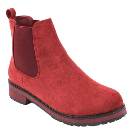 Insulated maroon boots F-3799 red 1