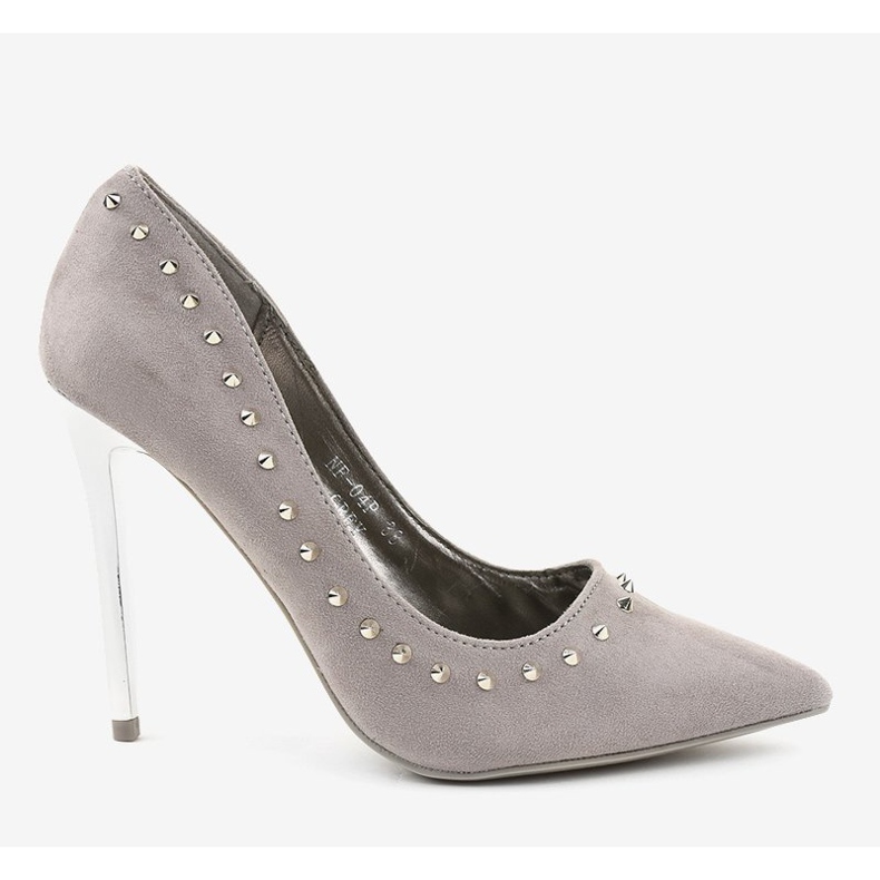 Gray pumps on a NF-04 heel grey 2