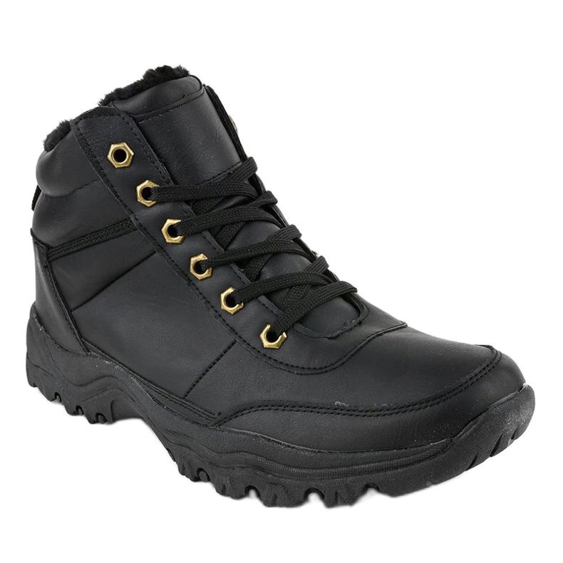 Black insulated boots for men GT-9578-1 1