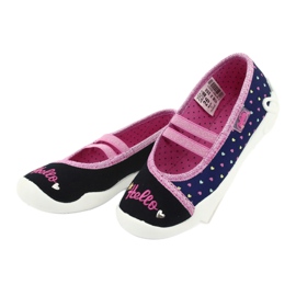 Befado children's shoes 116X255 navy blue pink 3