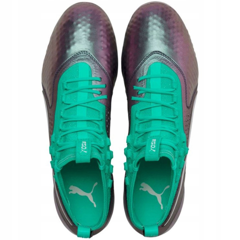 Football boots Puma One 1 Il Lth Fg Ag M 104925 01 red green 1 Football boots Puma One 1 Il Lth Fg Ag M 104925 01 red green 1