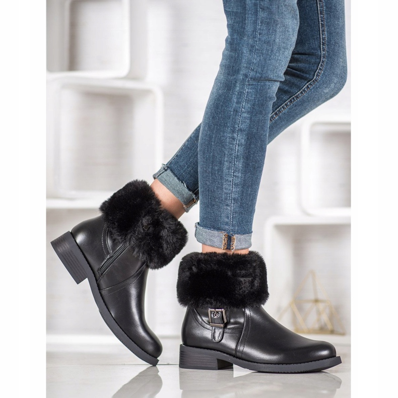 SHELOVET Workers With Fur black 1