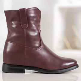 Ideal Shoes Cowboy boots With Eco Leather red 1