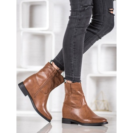Ideal Shoes Cowboy boots With Eco Leather brown 1 Ideal Shoes Cowboy boots With Eco Leather brown 1