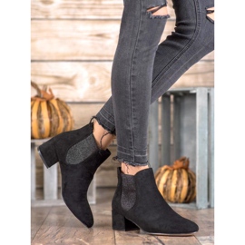 Ideal Shoes Chelsea Boots With Glitter black 1