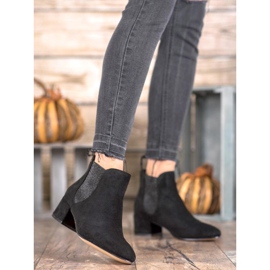 Ideal Shoes Chelsea Boots With Glitter black 2