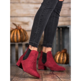 Ideal Shoes Chelsea Boots With Glitter red 1
