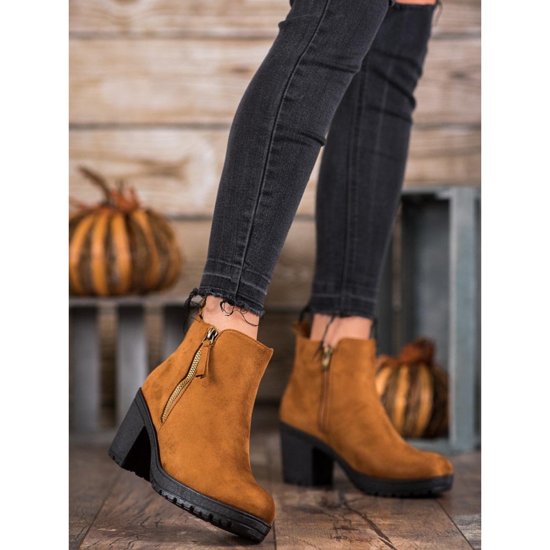 SHELOVET Comfortable Boots On The Platform brown 1