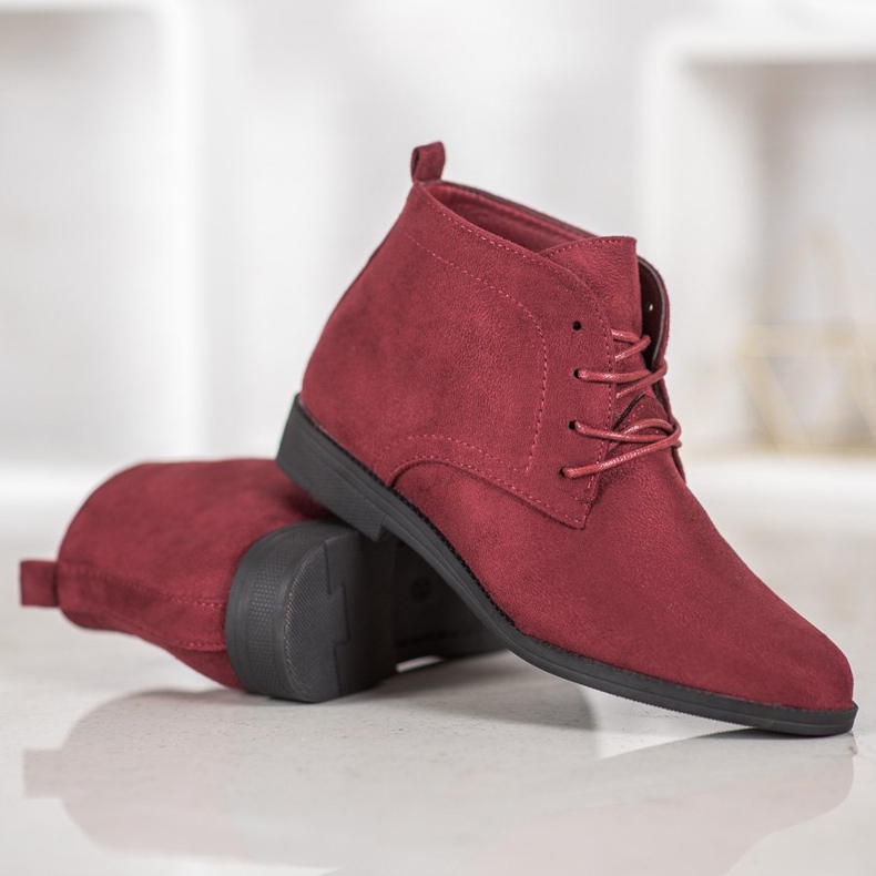Goodin Comfortable Suede Boots red 1