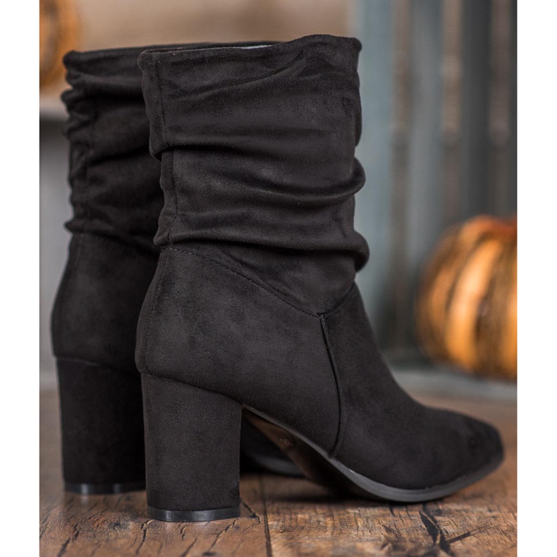 Super Mode Slip-on high-heeled ankle boots black 1