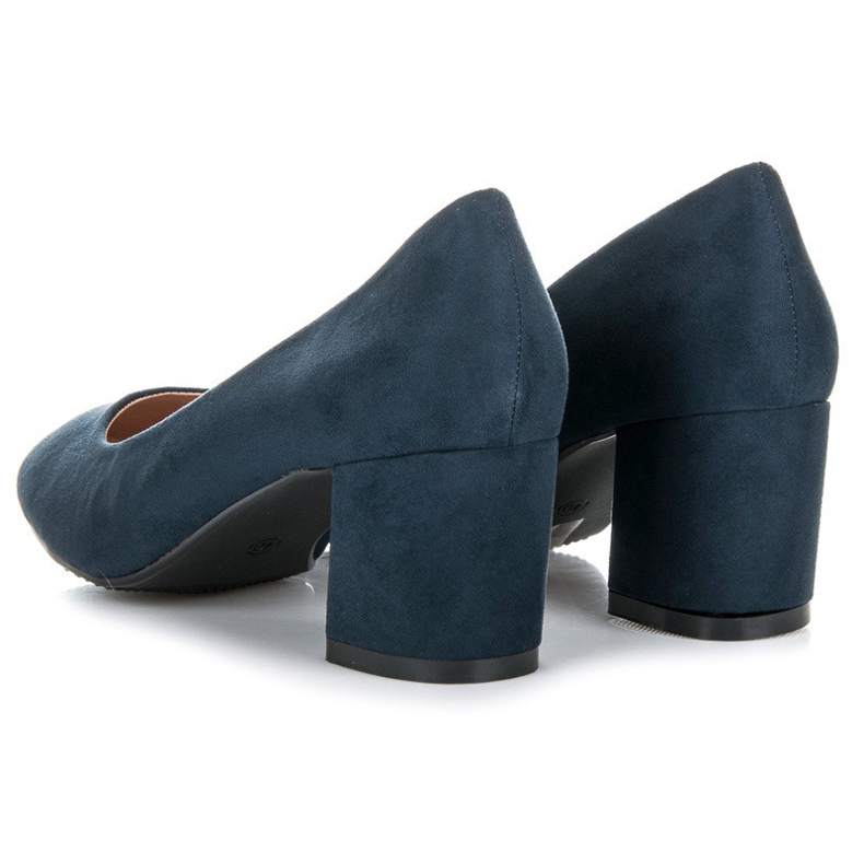 Fama Suede Pumps On A Pillar blue 1