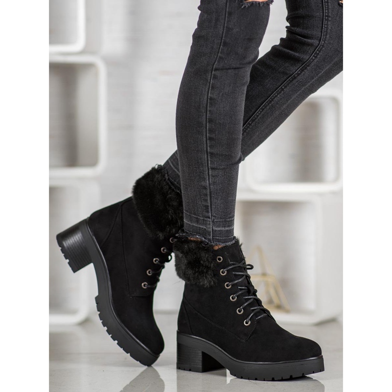Goodin Black Boots With Fur 1