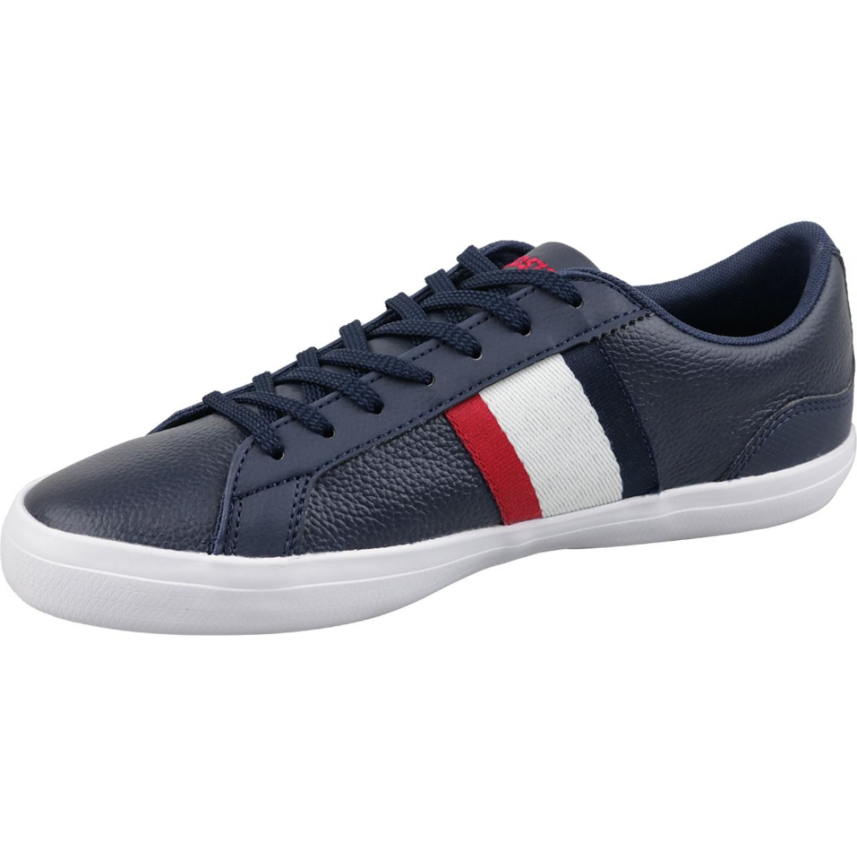 Lacoste lerond sales white red navy