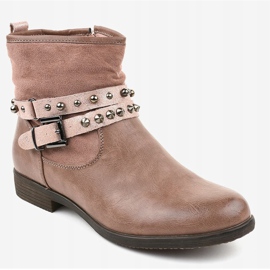 Pink flat insulated boots 1049-PA 1