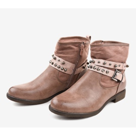 Pink flat insulated boots 1049-PA 2