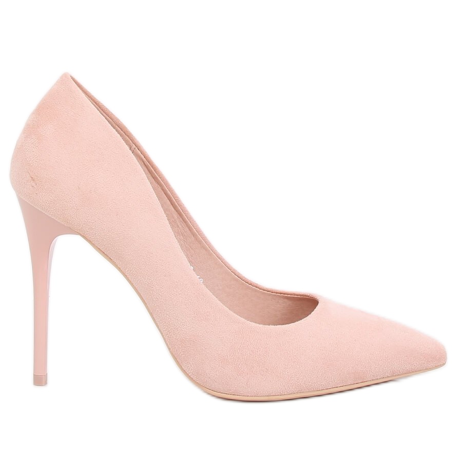 pink suede pumps