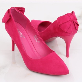 Pumps on a pin with a bow fuchsia NF-46 Fuchsia pink 2