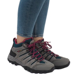 Gray women's trekking shoes FS302-33 black grey 1