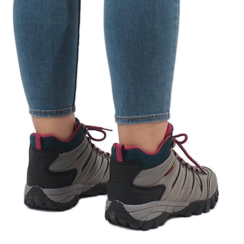 Gray women's trekking shoes FS302-33 black grey 2