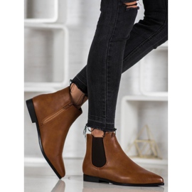Marquiz Camel Booties In Spitz brown 2