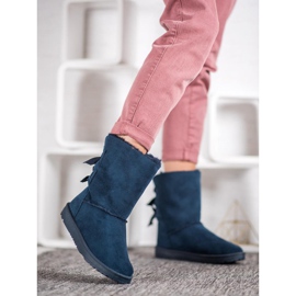 Haver Warm Snow Boots With Bows blue 2