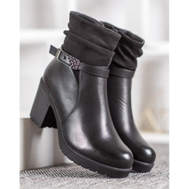SHELOVET Black Boots With Buckle 2