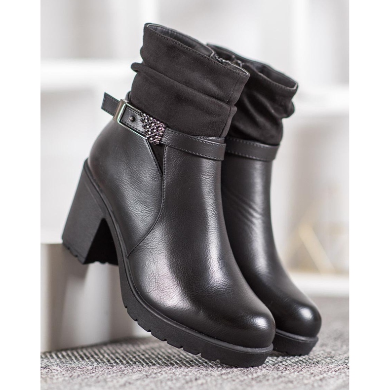 SHELOVET Black Boots With Buckle 2