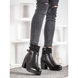 SHELOVET Black Boots With Buckle 1