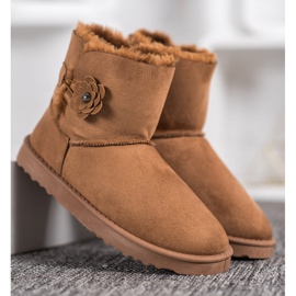 SHELOVET Mukluki With Flower brown 2
