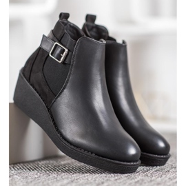 Anesia Paris Comfortable wedge boots black 3