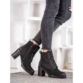 M.Daszyński Lace-up Booties On A Post black 1