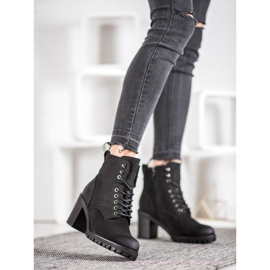 M.Daszyński Lace-up Booties On A Post black 2